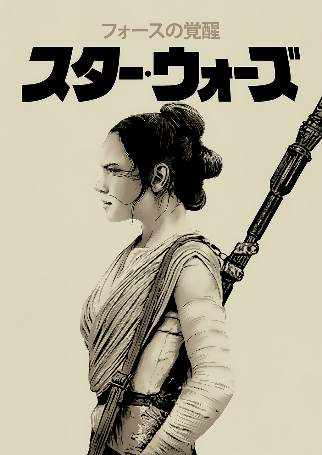 Star Wars Rey Force Awakens Wall Art