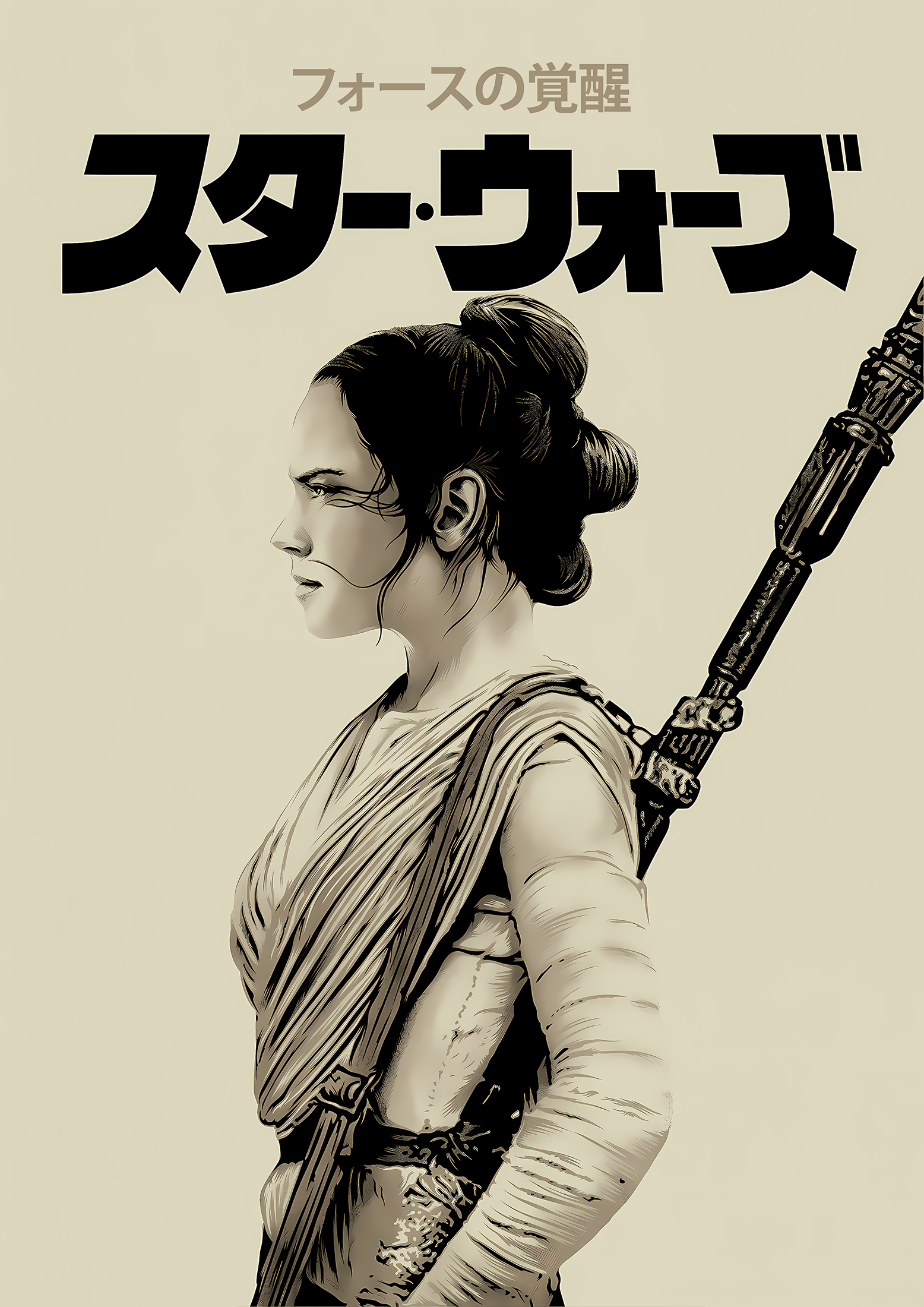 Star Wars Rey Force Awakens Wall Art