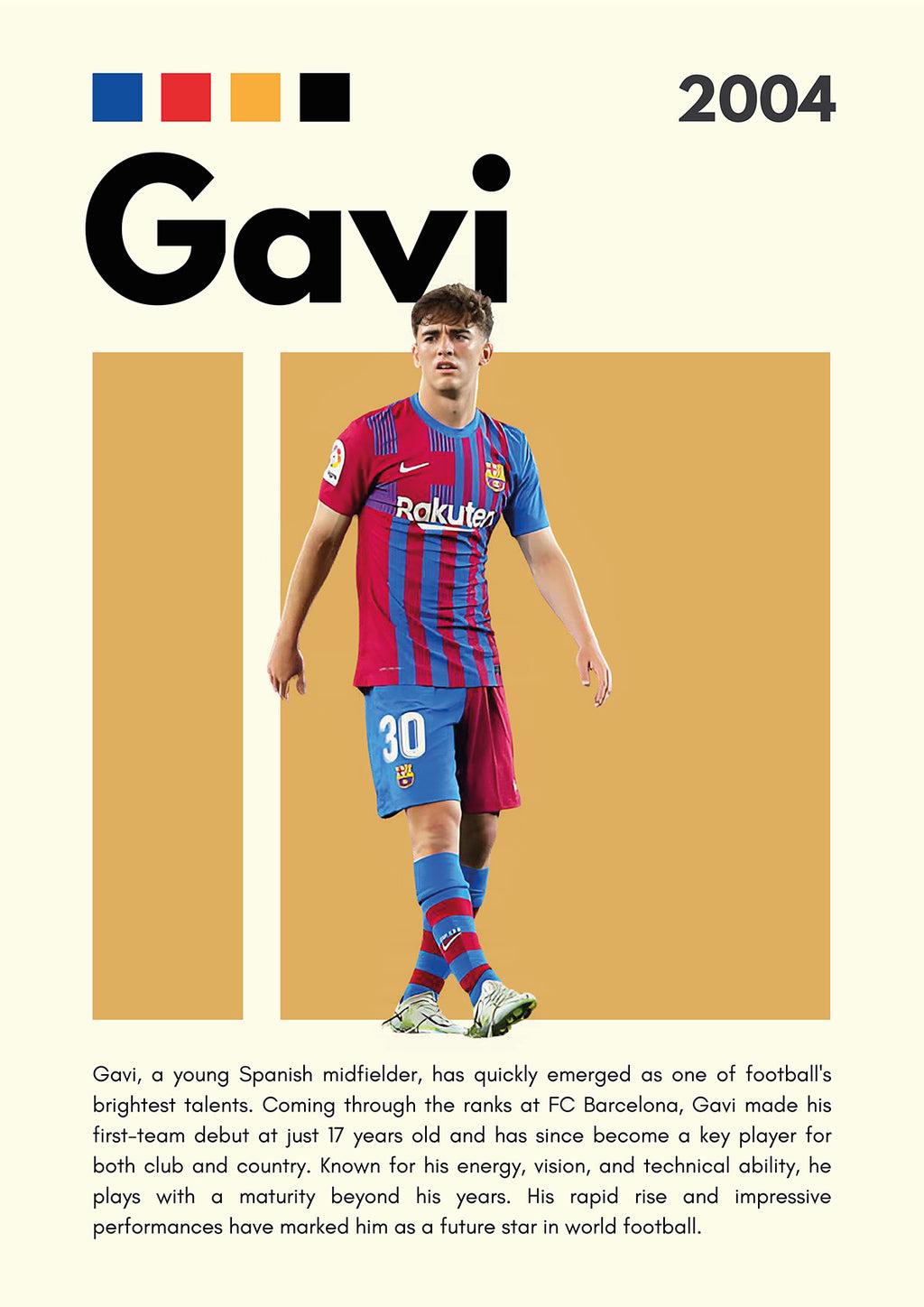 Gavi Premium Football Poster
