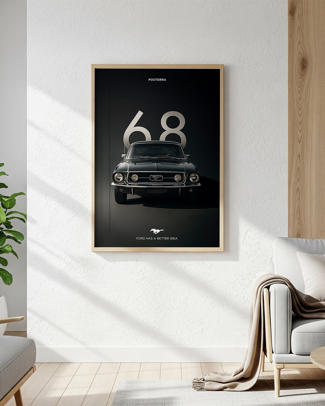 1968 Mustang Poster – Classic Black Edition
