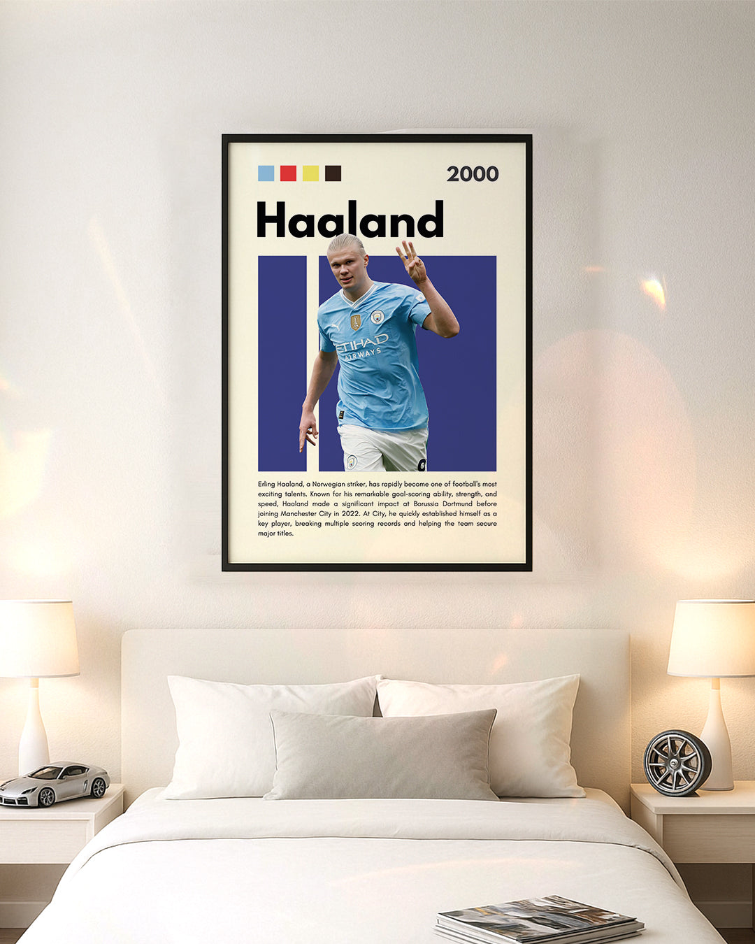 Erling Haaland Premium Football Poster