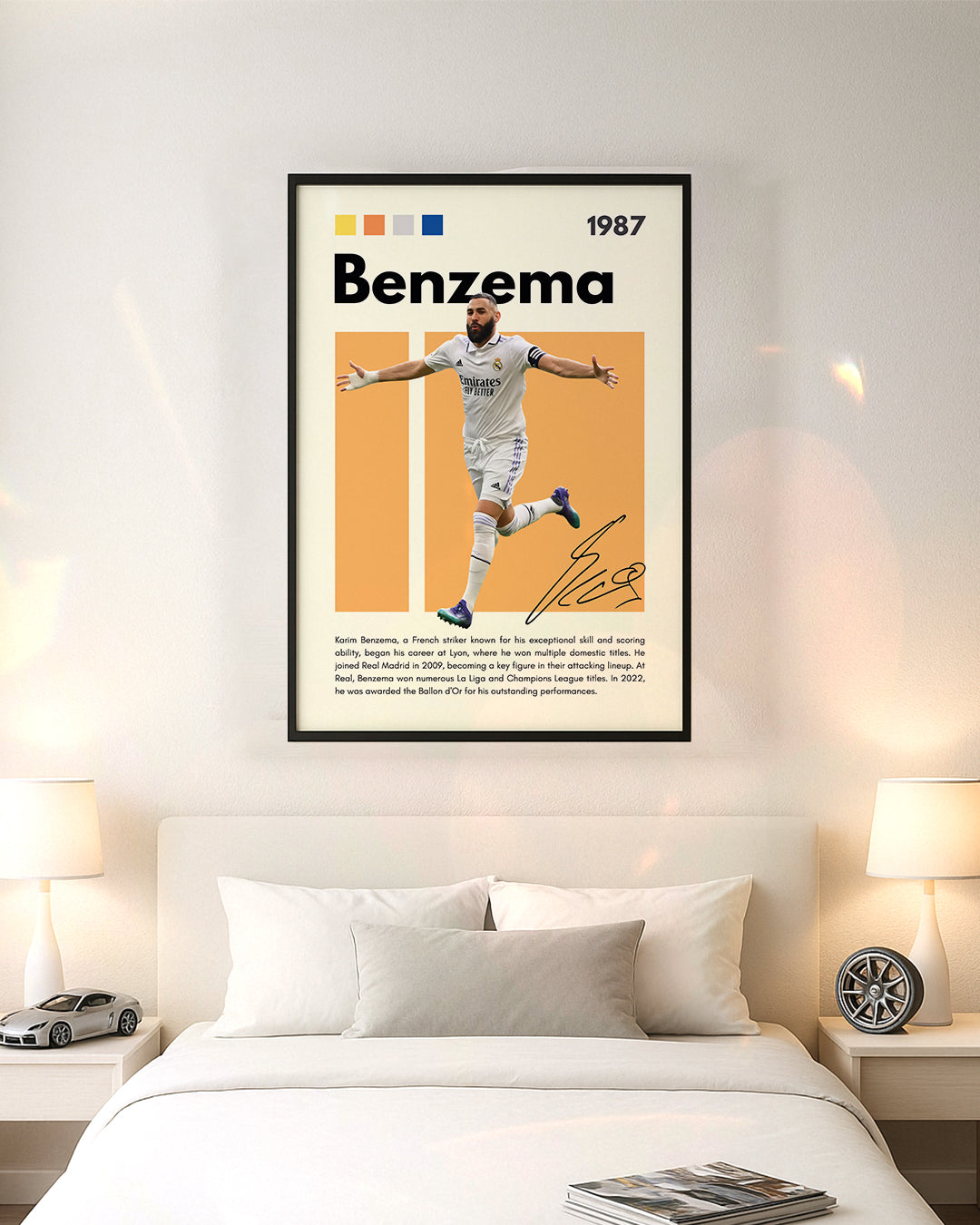 Karim Benzema Premium Football Poster