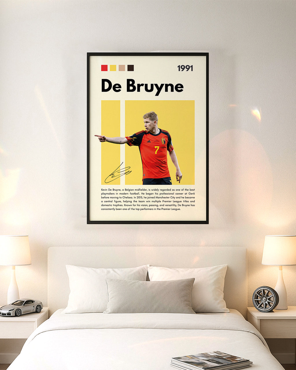 Kevin De Bruyne Premium Football Poster