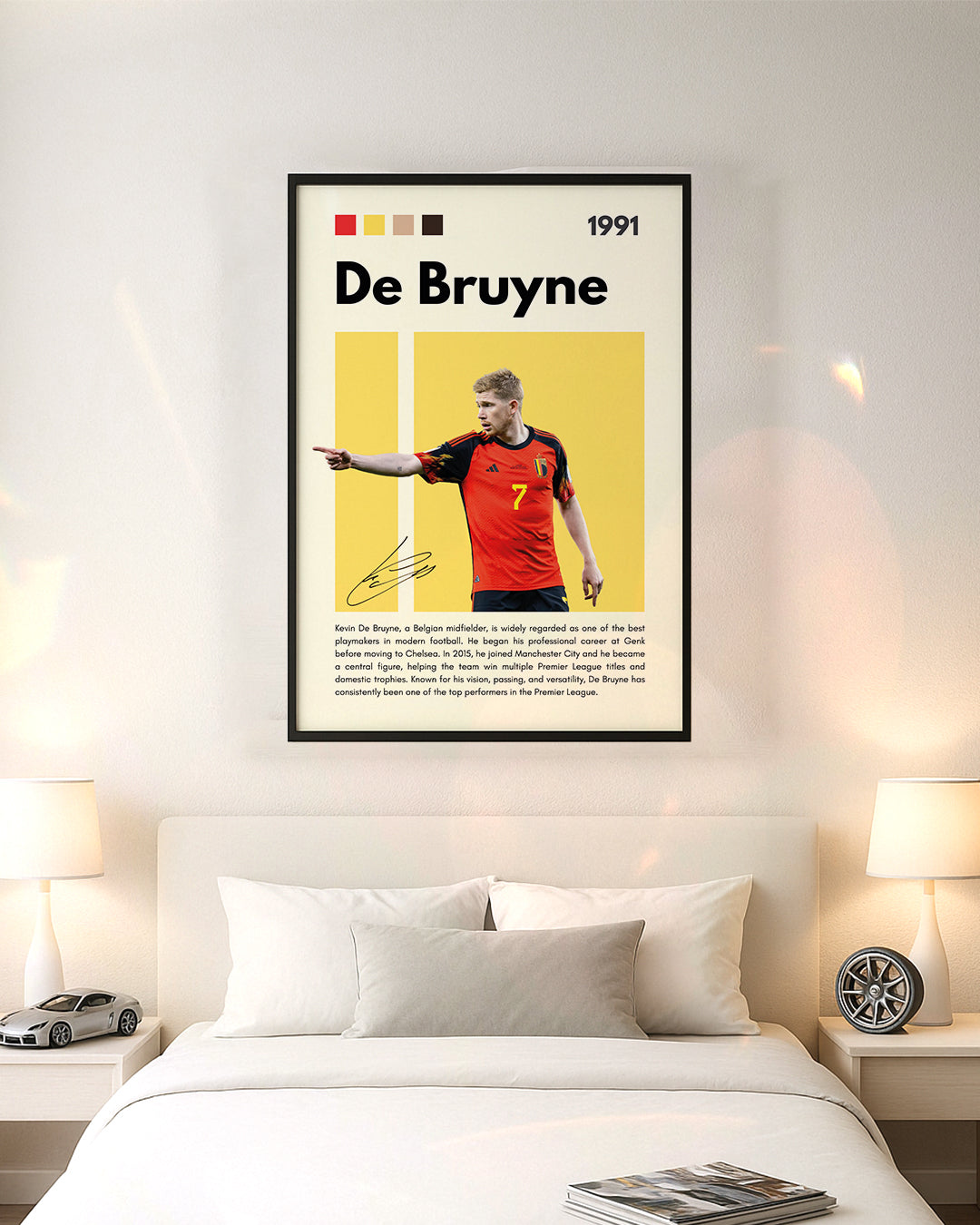 Kevin De Bruyne Premium Football Poster