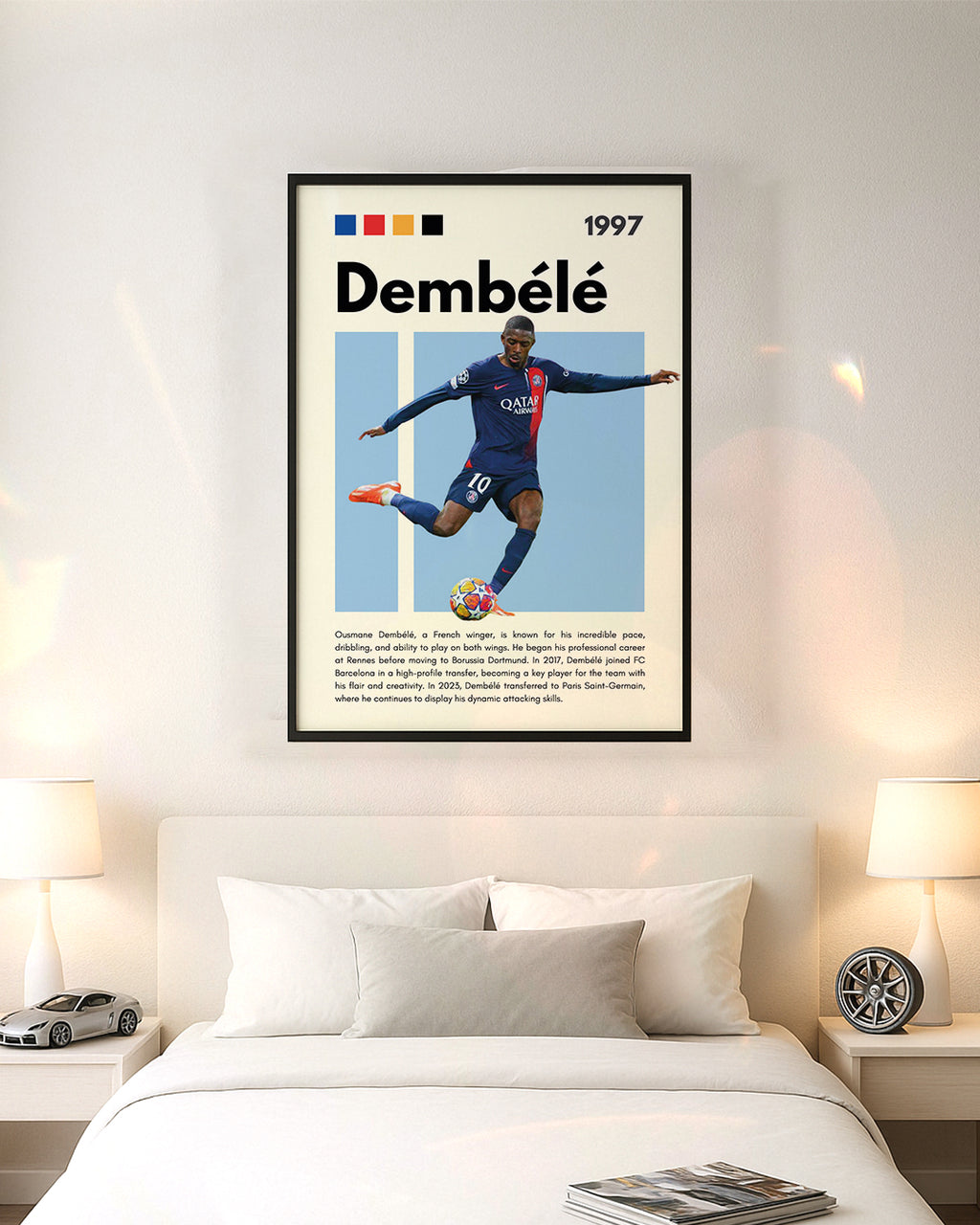 Ousmane Dembélé Premium Football Poster
