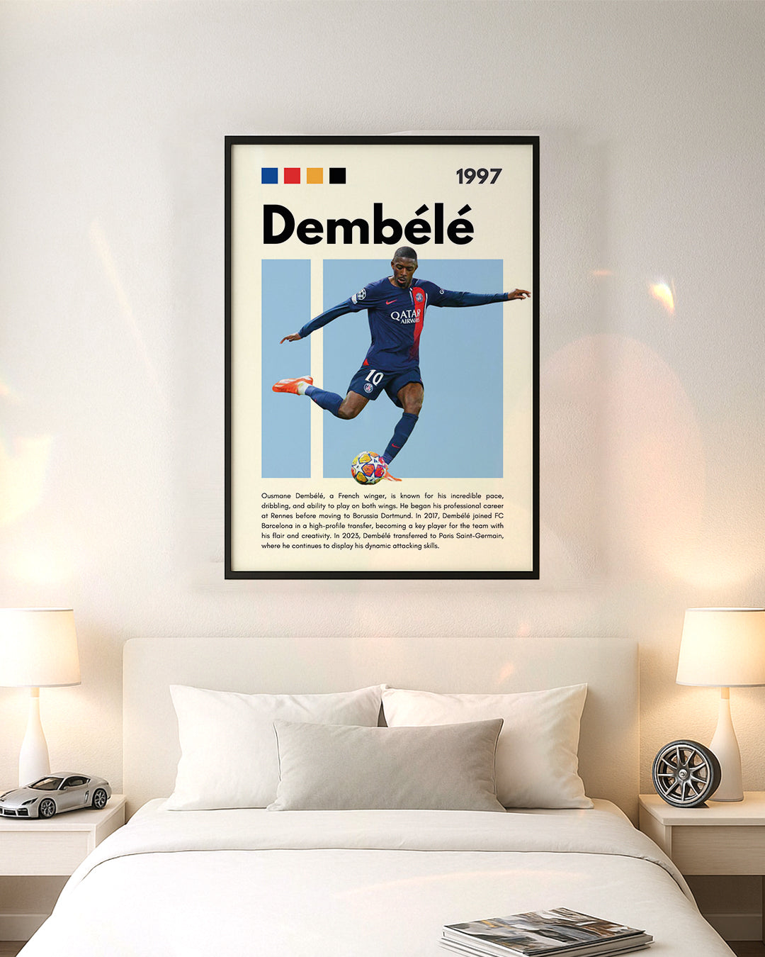 Ousmane Dembélé Premium Football Poster