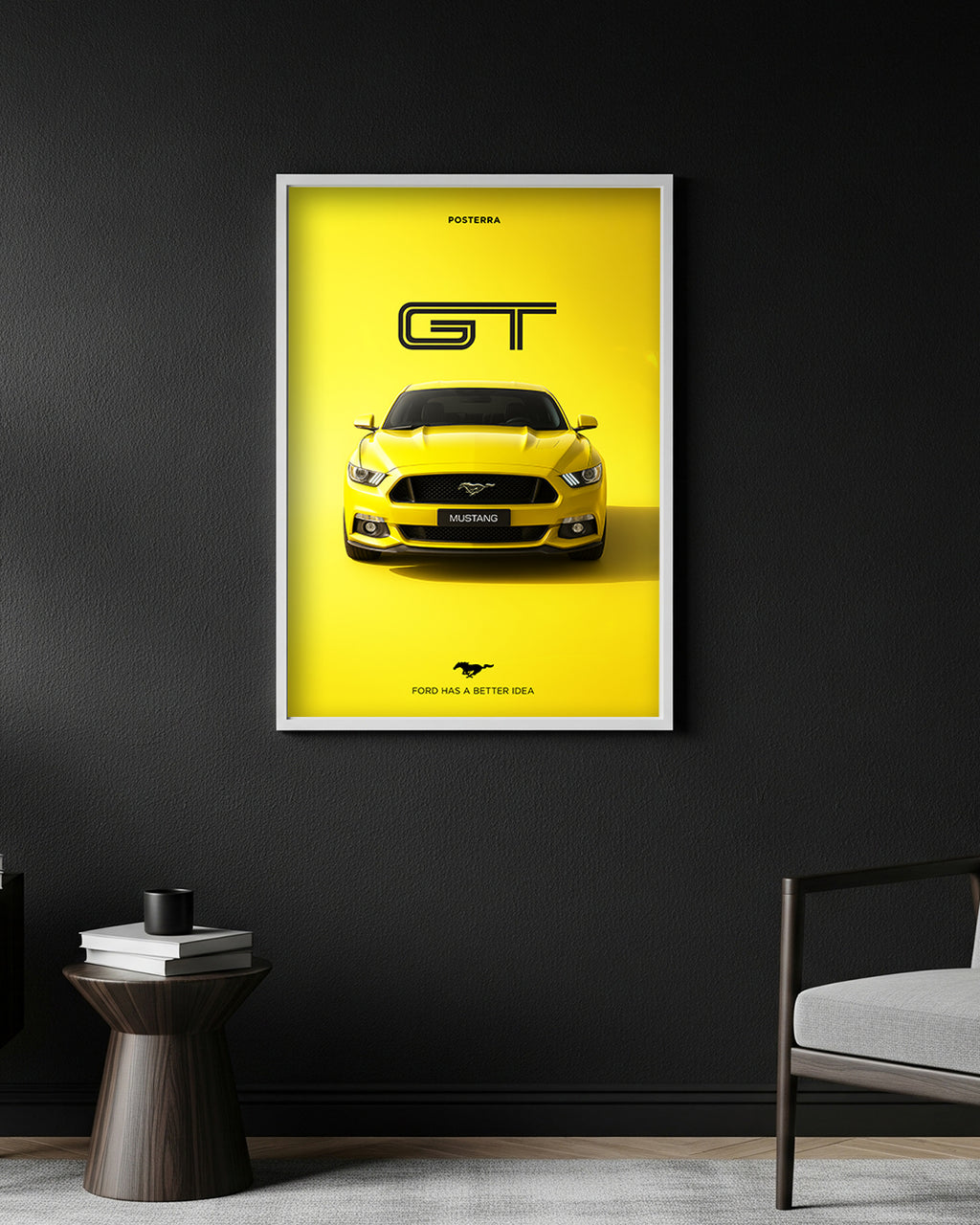 Mustang GT Poster – Bold Yellow