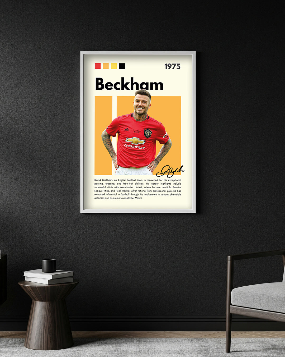 David Beckham Wall Art Poster (1975 Edition)