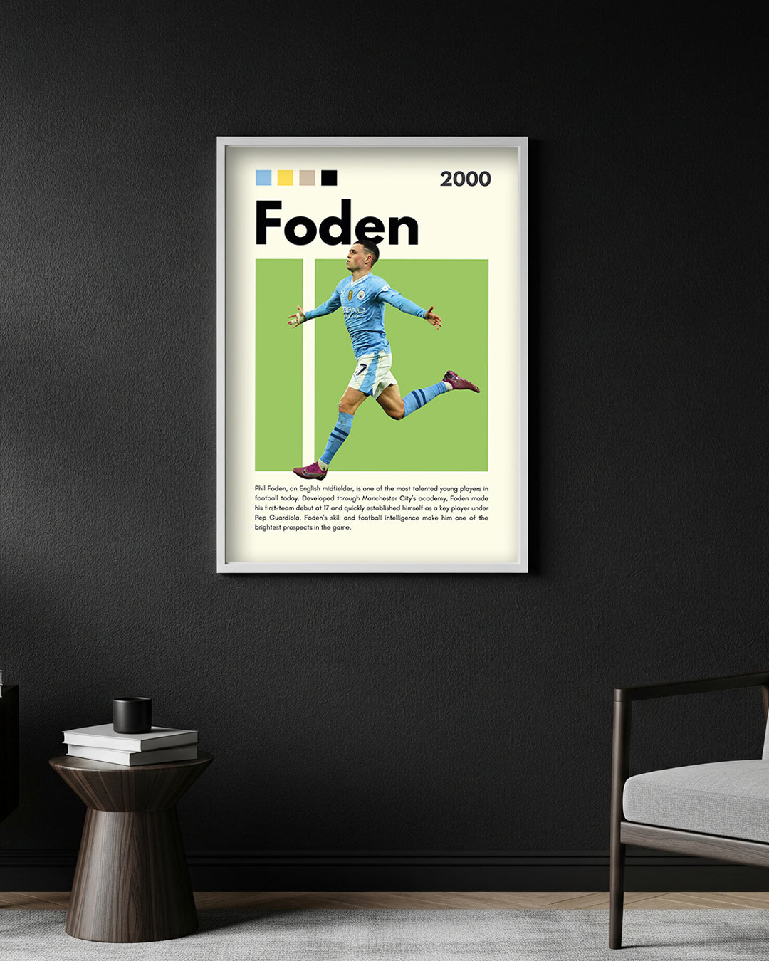 Phil Foden Premium Football Poster