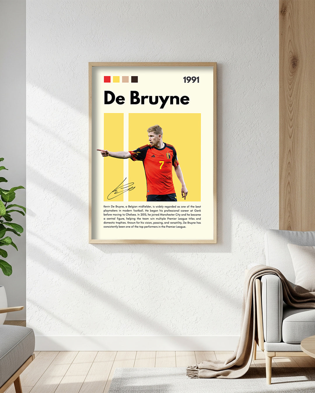 Kevin De Bruyne Premium Football Poster