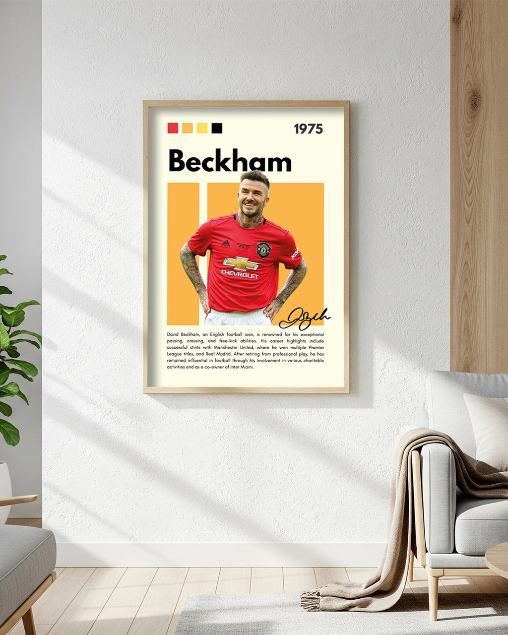 David Beckham Wall Art Poster (1975 Edition)