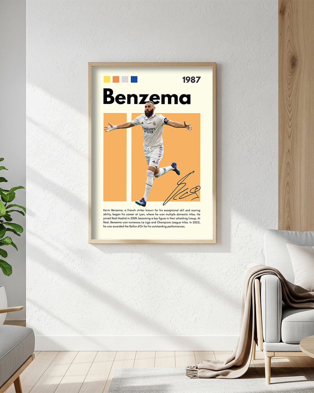 Karim Benzema Premium Football Poster