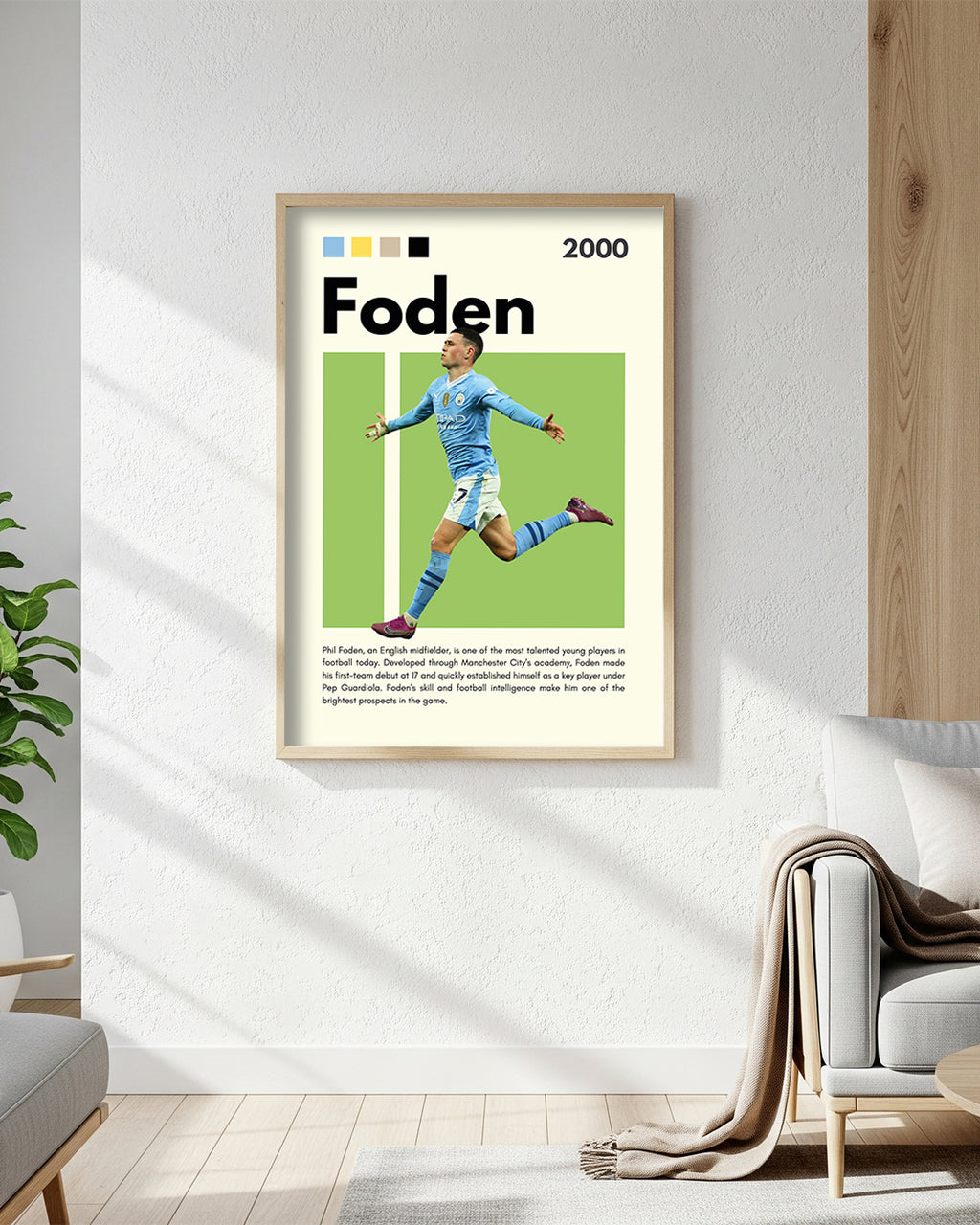 Phil Foden Premium Football Poster