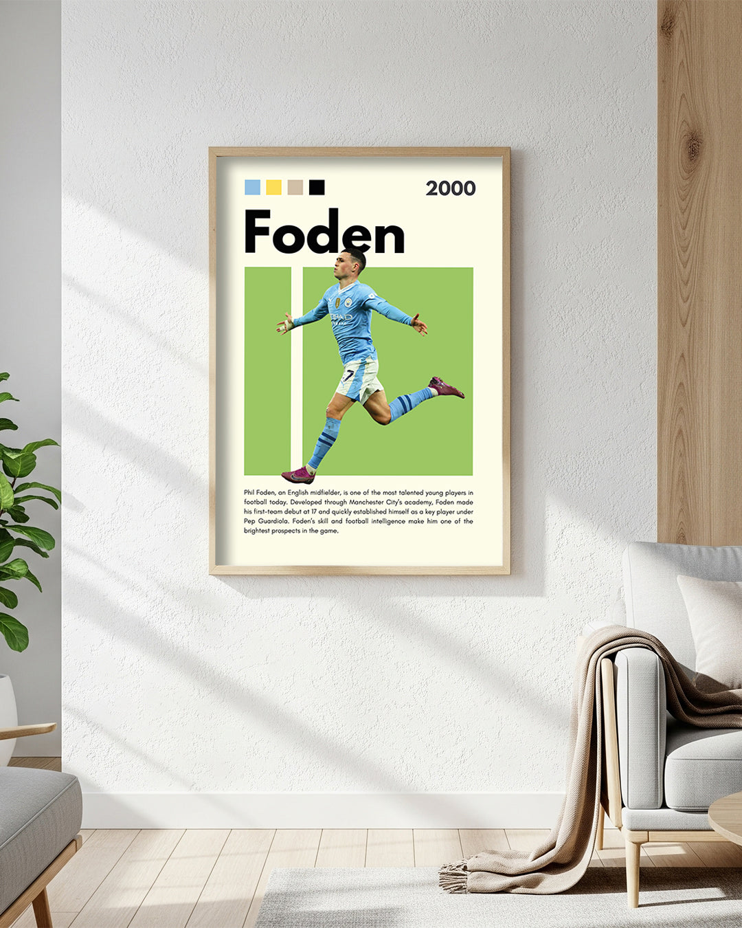 Phil Foden Premium Football Poster